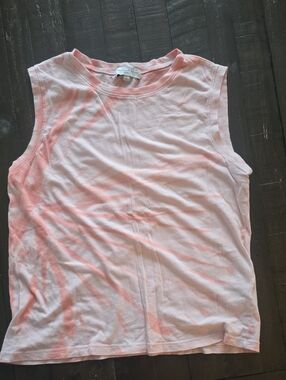 Michael Stars Light Pink Tie-Dye Muscle Tank